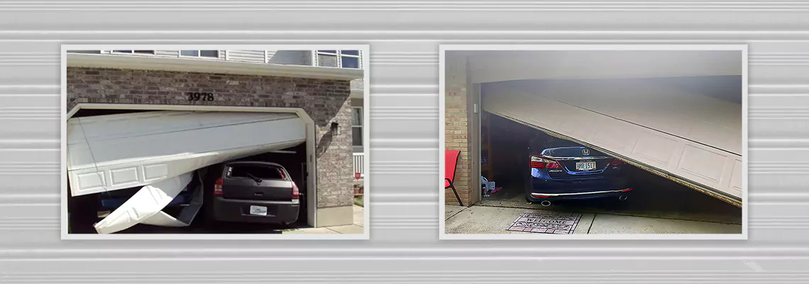 Repair Commercial Garage Door Got Hit By A Car in Buffalo Grove, Illinois